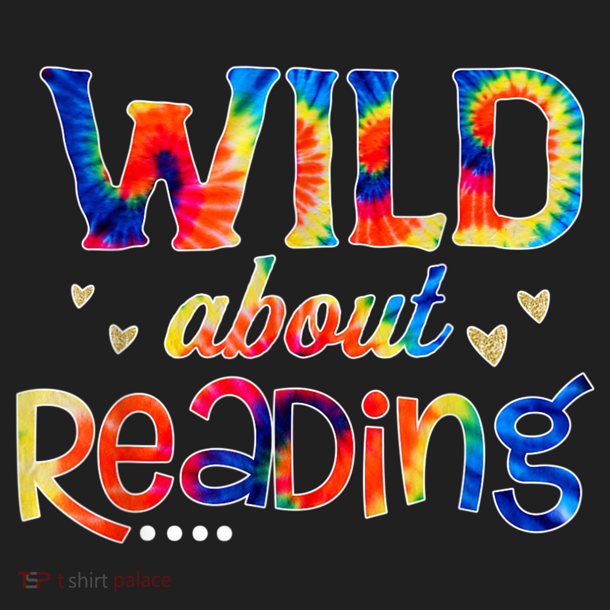 Wild About Reading Tie Dye Reading Books Funny Golf Towel