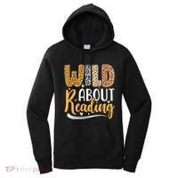 Wild About Reading Books Readers Lovers Bookworm Library Day Women's Hoodie thumb 0