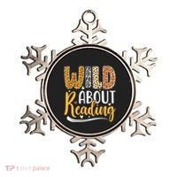 Wild About Reading Books Readers Lovers Bookworm Library Day Ornament thumb 0