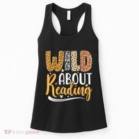 Wild About Reading Books Readers Lovers Bookworm Library Day Women's Tank Top thumb 0