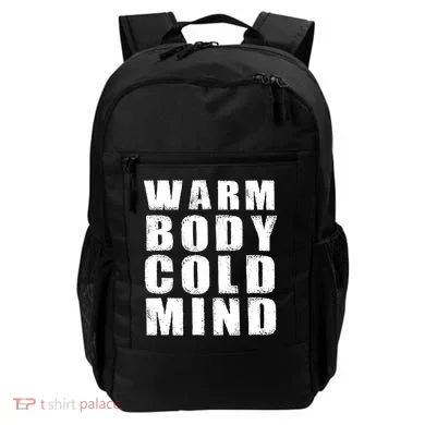 Warm Body Cold Mind Baseball Spring Training Quote Backpack