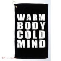 Warm Body Cold Mind Baseball Spring Training Quote Golf Towel thumb 0
