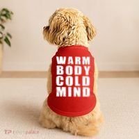 Warm Body Cold Mind Baseball Spring Training Quote Doggie Tank thumb 2