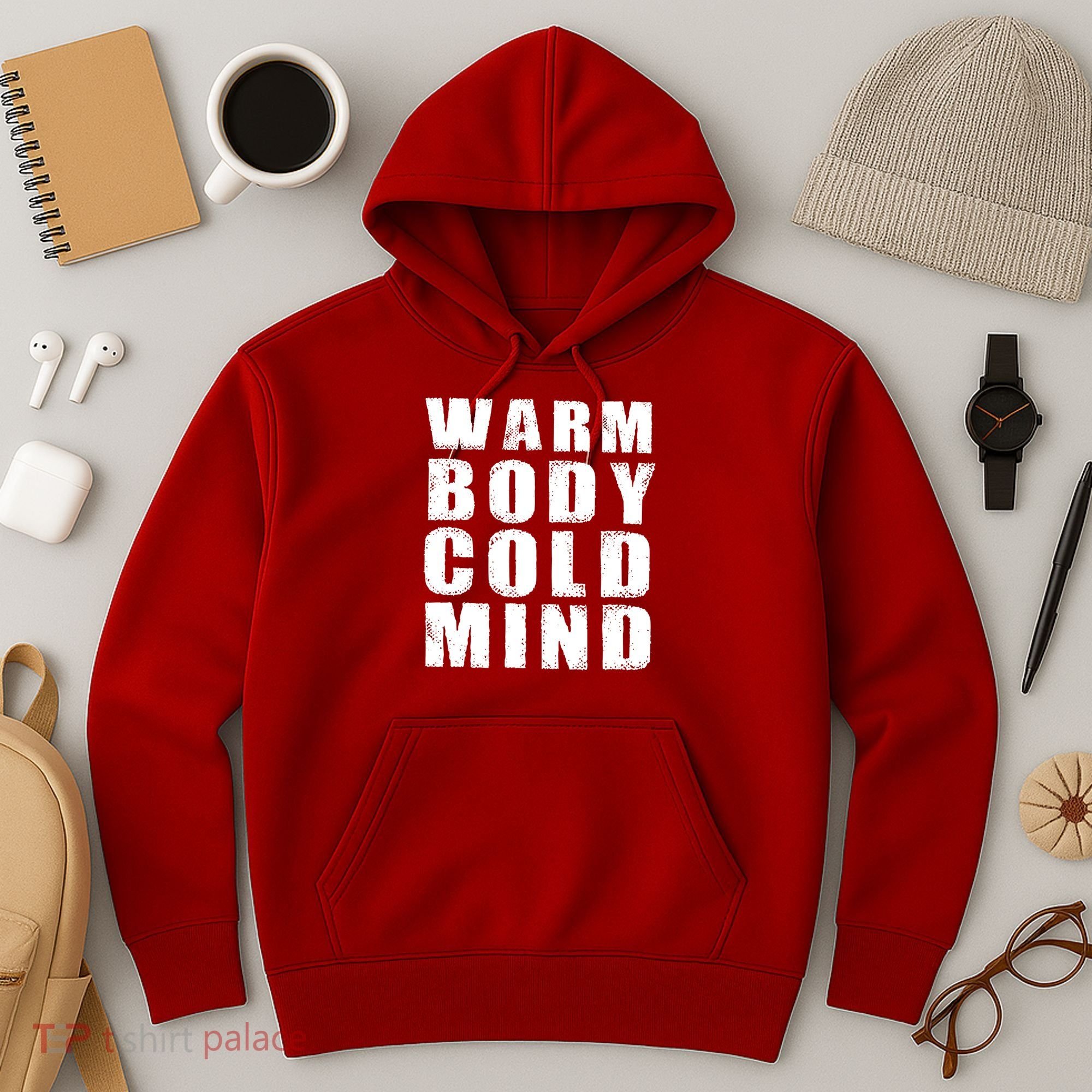 Warm Body Cold Mind Baseball Spring Training Quote Hoodie