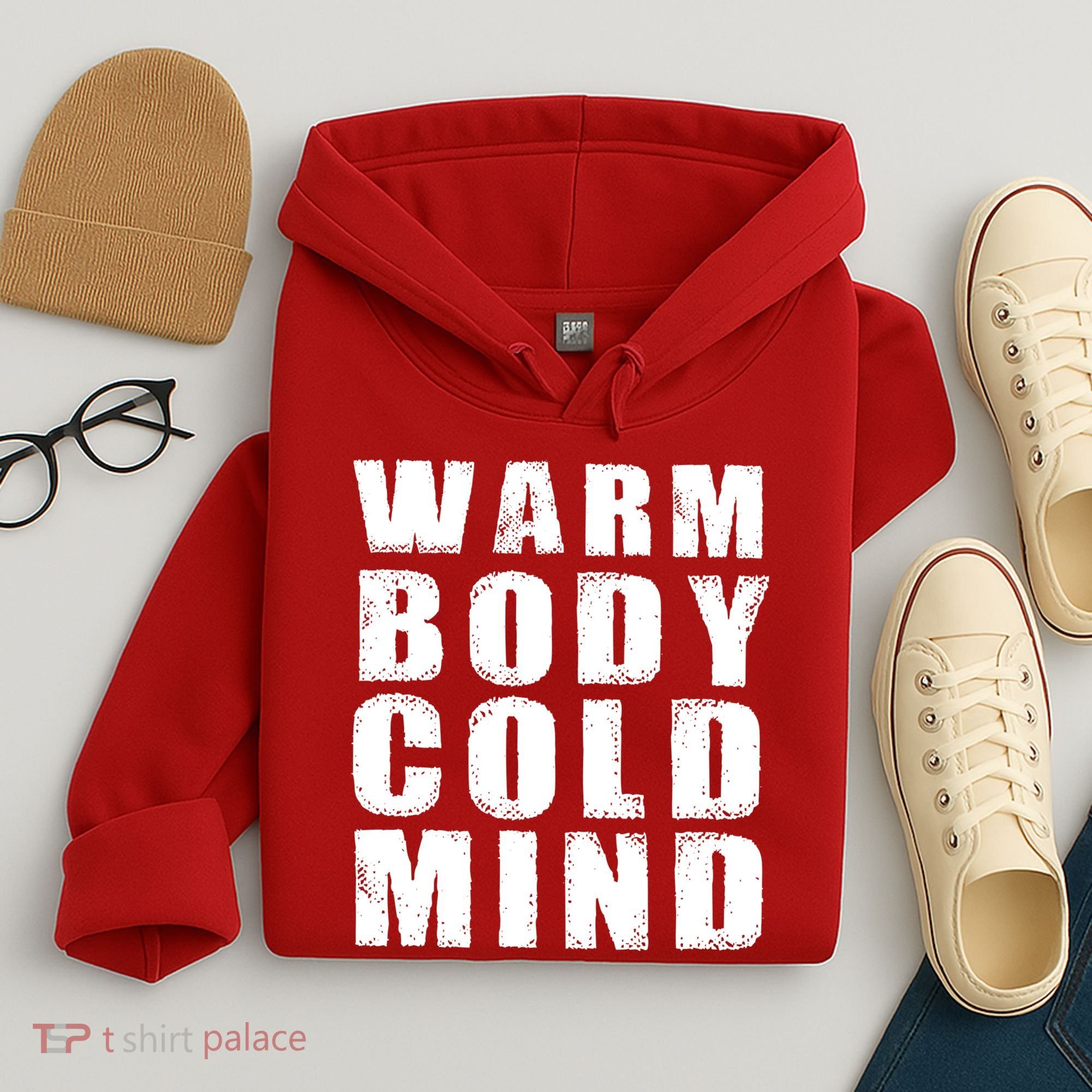 Warm Body Cold Mind Baseball Spring Training Quote Hoodie