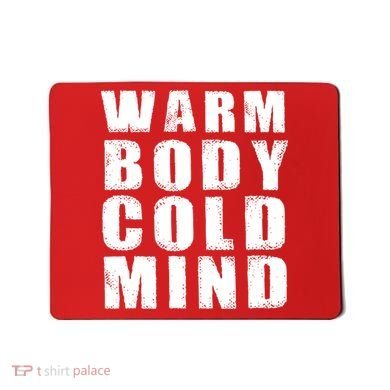 Warm Body Cold Mind Baseball Spring Training Quote Mousepad