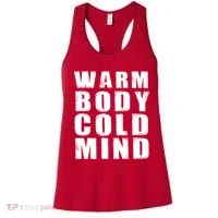 Warm Body Cold Mind Baseball Spring Training Quote Women's Tank Top thumb 0