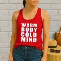Warm Body Cold Mind Baseball Spring Training Quote Women's Tank Top thumb 2