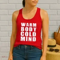 Warm Body Cold Mind Baseball Spring Training Quote Women's Tank Top thumb 2