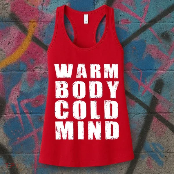 Warm Body Cold Mind Baseball Spring Training Quote Women's Tank Top