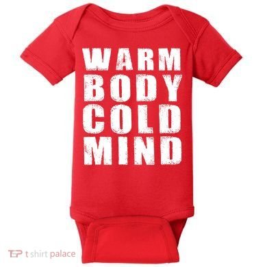 Warm Body Cold Mind Baseball Spring Training Quote Baby Bodysuit
