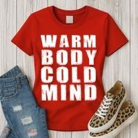 Warm Body Cold Mind Baseball Spring Training Quote Women's T-Shirt thumb 3