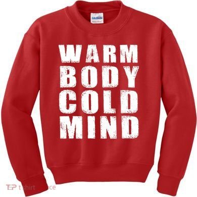 Warm Body Cold Mind Baseball Spring Training Quote Kids Sweatshirt