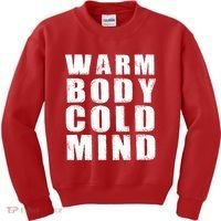 Warm Body Cold Mind Baseball Spring Training Quote Kids Sweatshirt thumb 0