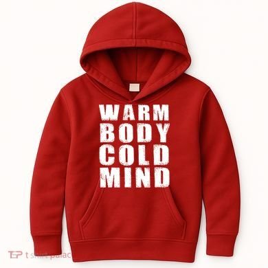 Warm Body Cold Mind Baseball Spring Training Quote Kids Hoodie