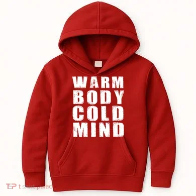 Warm Body Cold Mind Baseball Spring Training Quote Kids Hoodie