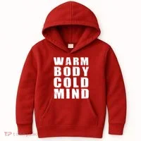 Warm Body Cold Mind Baseball Spring Training Quote Kids Hoodie thumb 0