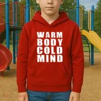 Warm Body Cold Mind Baseball Spring Training Quote Kids Hoodie thumb 2