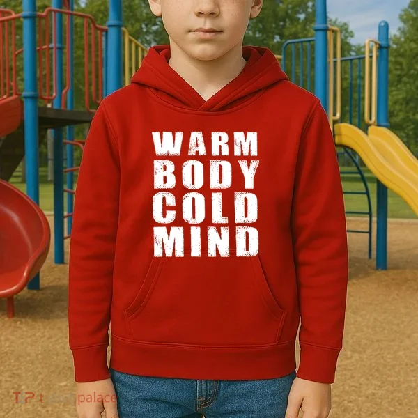 Warm Body Cold Mind Baseball Spring Training Quote Kids Hoodie