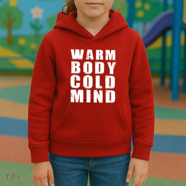 Warm Body Cold Mind Baseball Spring Training Quote Kids Hoodie
