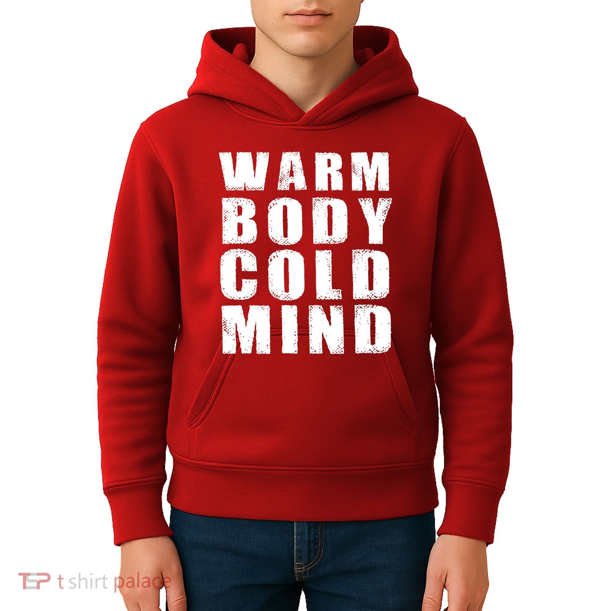 Warm Body Cold Mind Baseball Spring Training Quote Kids Hoodie