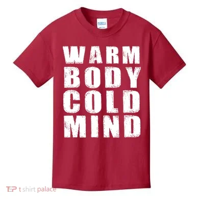 Warm Body Cold Mind Baseball Spring Training Quote Kids T-Shirt