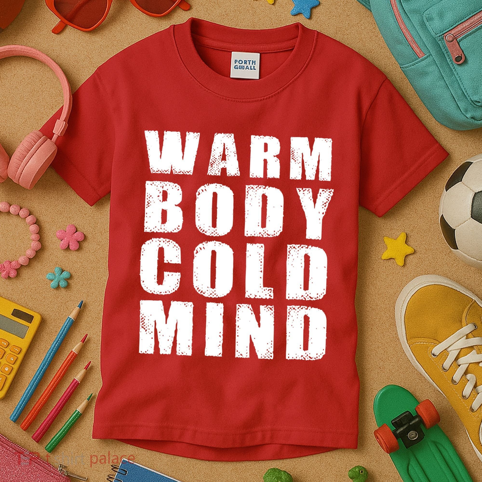 Warm Body Cold Mind Baseball Spring Training Quote Kids T-Shirt