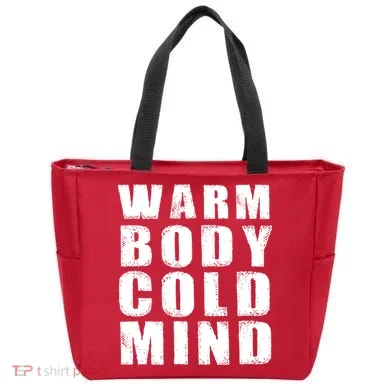 Warm Body Cold Mind Baseball Spring Training Quote Tote Bag