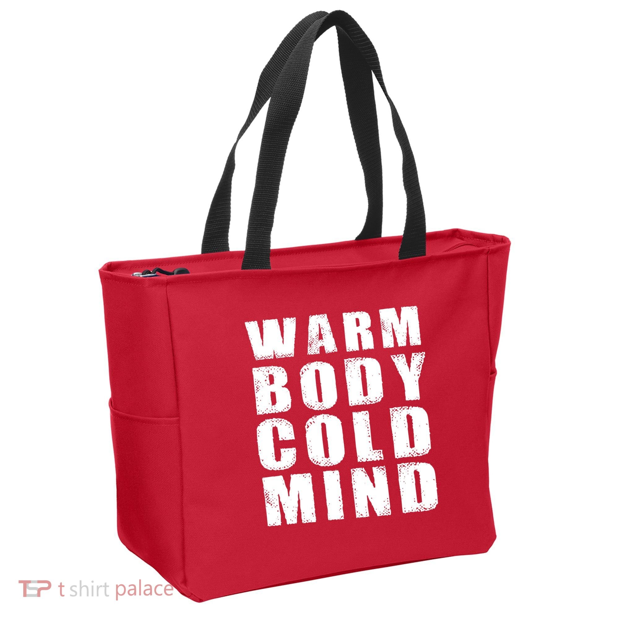 Warm Body Cold Mind Baseball Spring Training Quote Tote Bag