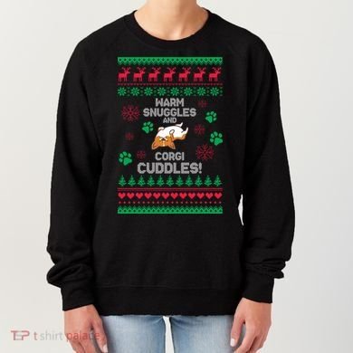 Warm Snuggles And Corgi Cuddles Ugly Sweater Women's Sweatshirt