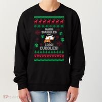 Warm Snuggles And Corgi Cuddles Ugly Sweater Women's Sweatshirt thumb 0