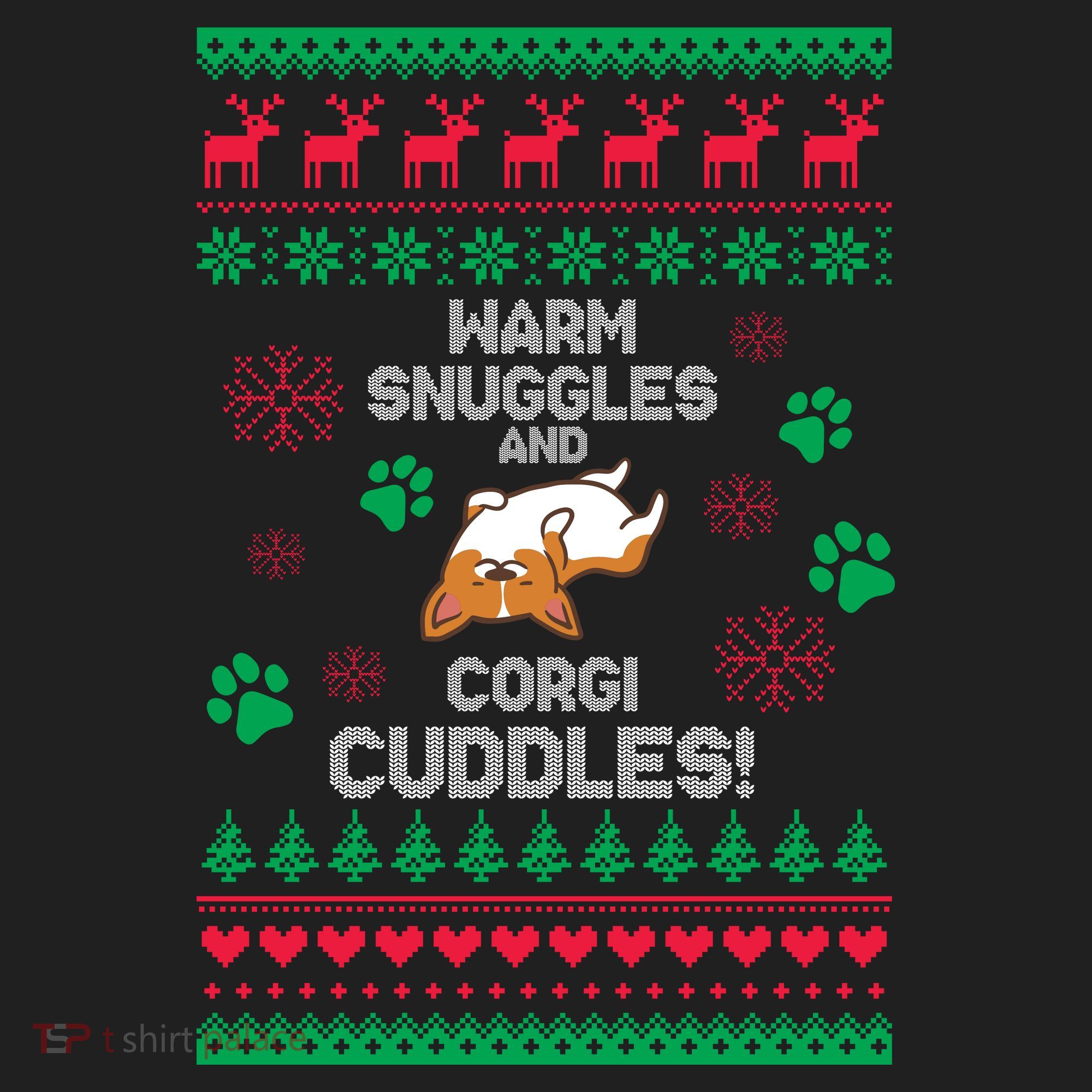 Warm Snuggles And Corgi Cuddles Ugly Sweater Women's Sweatshirt