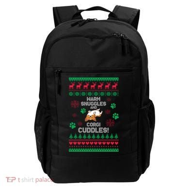 Warm Snuggles And Corgi Cuddles Ugly Sweater Backpack