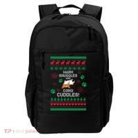 Warm Snuggles And Corgi Cuddles Ugly Sweater Backpack thumb 0