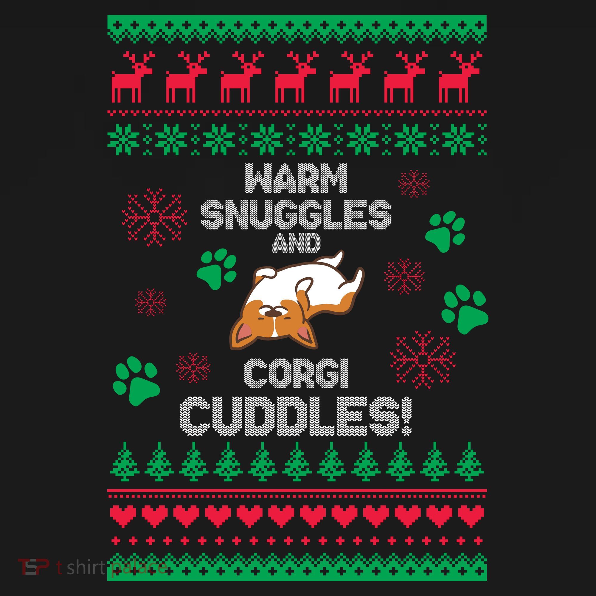 Warm Snuggles And Corgi Cuddles Ugly Sweater Backpack
