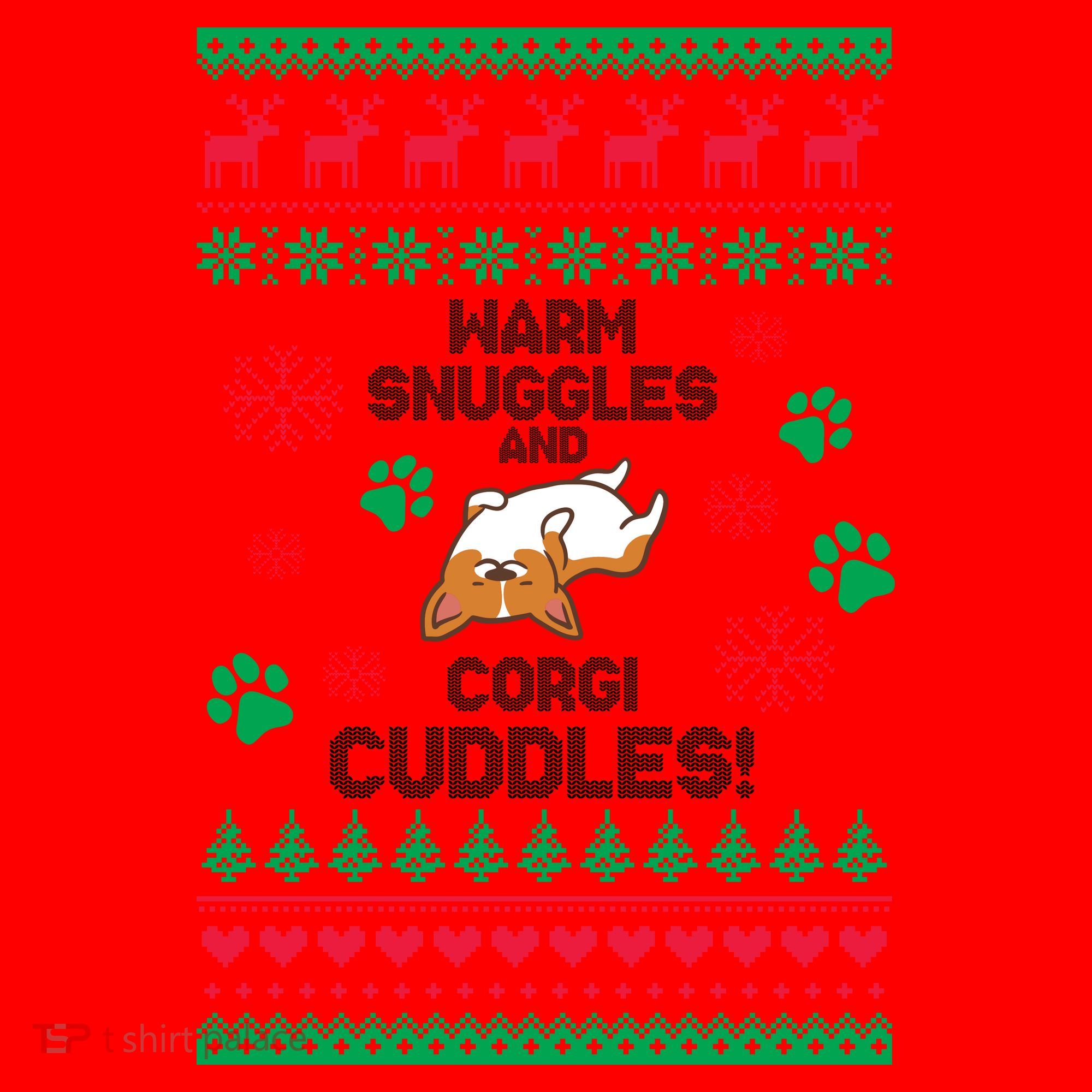 Warm Snuggles And Corgi Cuddles Ugly Sweater Santa Hat