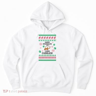 Warm Snuggles And Corgi Cuddles Ugly Sweater Hoodie