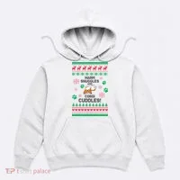 Warm Snuggles And Corgi Cuddles Ugly Sweater Hoodie thumb 0