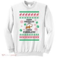 Warm Snuggles And Corgi Cuddles Ugly Sweater Sweatshirt thumb 0