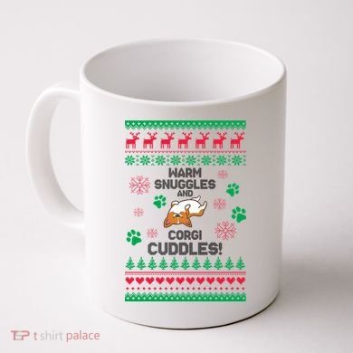 Warm Snuggles And Corgi Cuddles Ugly Sweater Coffee Mug