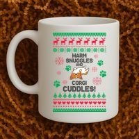 Warm Snuggles And Corgi Cuddles Ugly Sweater Coffee Mug thumb 2