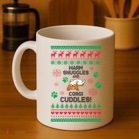 Warm Snuggles And Corgi Cuddles Ugly Sweater Coffee Mug thumb 4