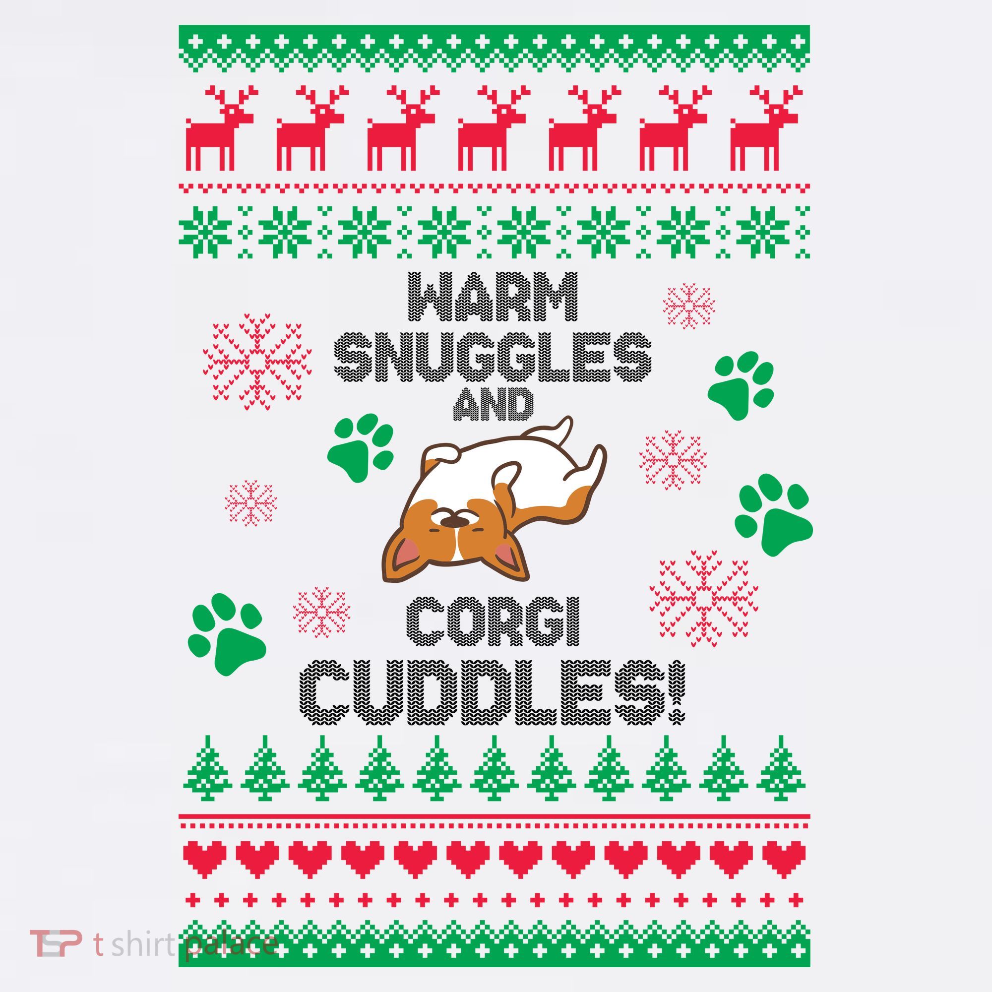 Warm Snuggles And Corgi Cuddles Ugly Sweater Beanie