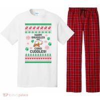 Warm Snuggles And Corgi Cuddles Ugly Sweater Pajama Set thumb 0