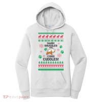 Warm Snuggles And Corgi Cuddles Ugly Sweater Women's Hoodie thumb 0