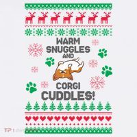Warm Snuggles And Corgi Cuddles Ugly Sweater Baby Bodysuit thumb 2