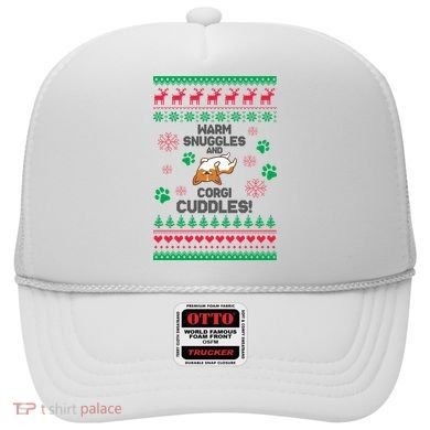 Warm Snuggles And Corgi Cuddles Ugly Sweater Hat