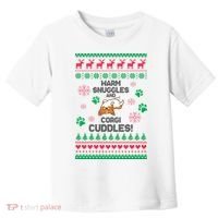 Warm Snuggles And Corgi Cuddles Ugly Sweater Toddler T-Shirt thumb 0