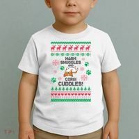 Warm Snuggles And Corgi Cuddles Ugly Sweater Toddler T-Shirt thumb 2