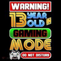 Warning 13 Year Old In Gaming Mode Birthday Backpack thumb 2